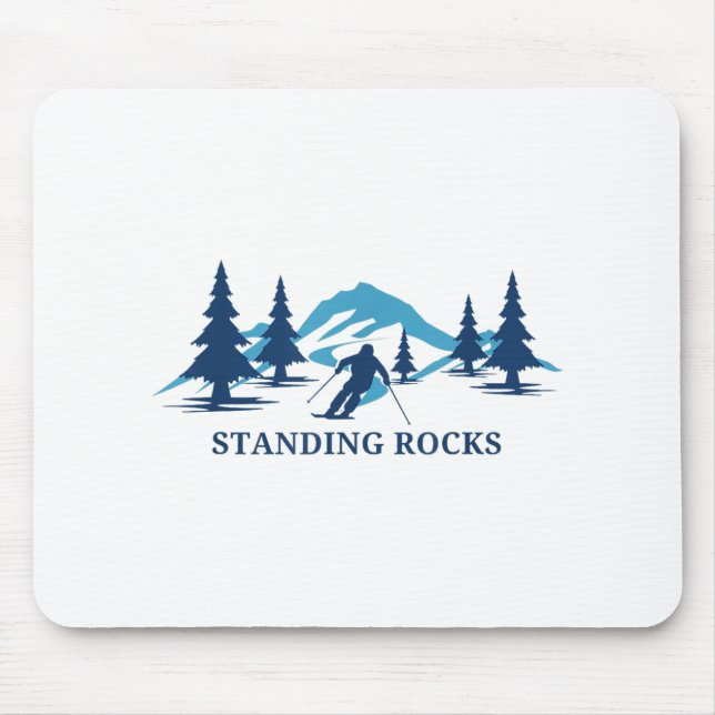 Stehende Felsen Skigebiet Wisconsin _ Mousepad (Vorne)