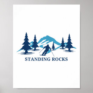 Stehende Felsen Skigebiet Wisconsin _ Poster