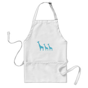 Stehende Giraffen (blau) Schürze
