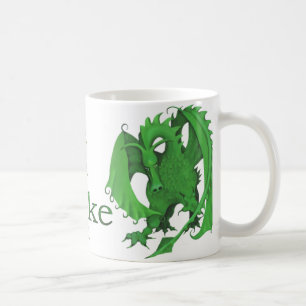 Stehende grüner Drache-Tasse für Mike Tasse