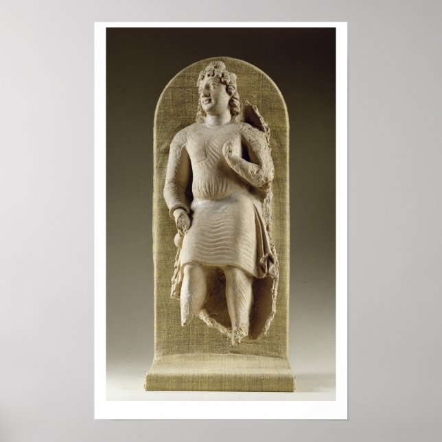 Stehende Jugend oder Maitreya, Gandhara (Stuck) Poster (Vorne)