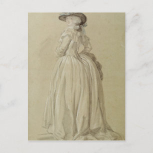Stehende junge Frau Postkarte
