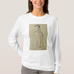 Stehende junge Frau T-Shirt