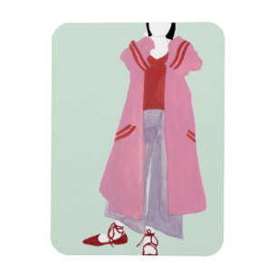 Stehende Mode-Zahl - übergroße Jacke Magnet