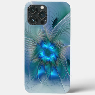 Stehende Ovationen, abstrakte blaue Türkisfraktal Case-Mate iPhone Hülle