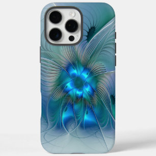 Stehende Ovationen, abstrakte blaue Turquoise-Frak iPhone 16 Pro Max Hülle
