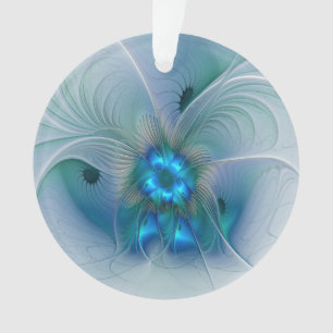 Stehende Ovationen, abstrakte blaue Turquoise-Frak Ornament
