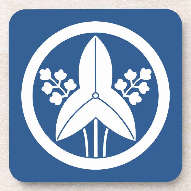 Stehende Pfeilspitze im Kreis Getränkeuntersetzer (Vorderseite)