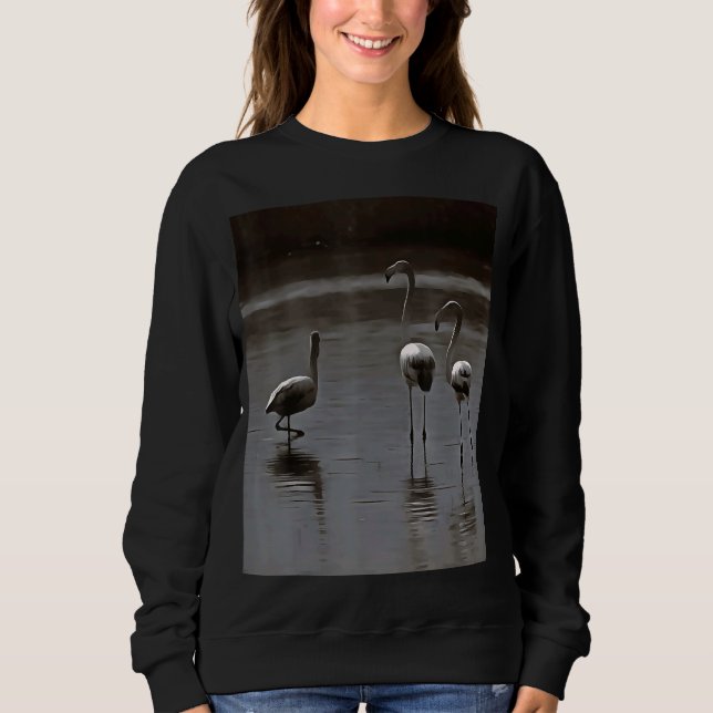 Stehende Pose Influenceros Flamingo Style 1 Sweatshirt (Vorderseite)