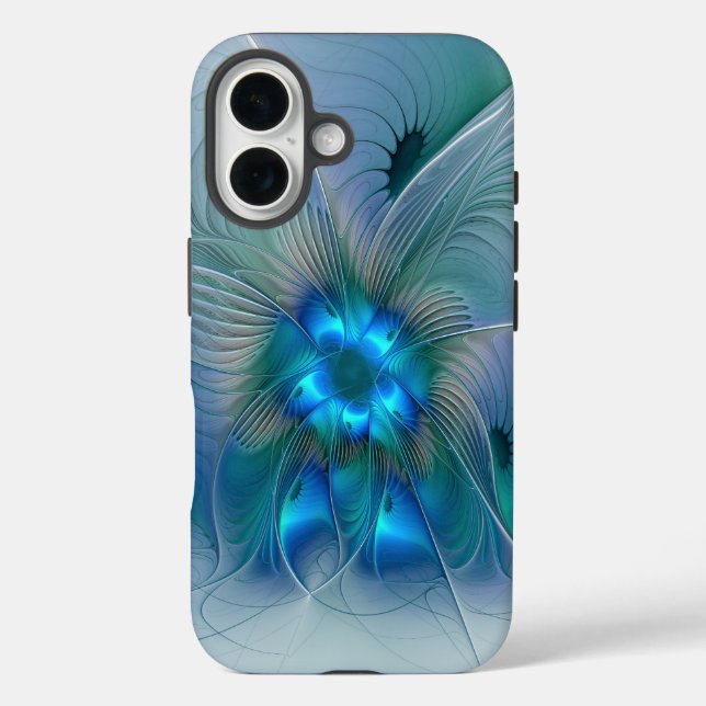 Stehende Räumlichkeiten, Abstraktes türkisfarbenes Case-Mate iPhone Hülle (Rückseite)