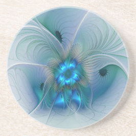 Stehende Räumlichkeiten, Abstraktes türkisfarbenes Getränkeuntersetzer