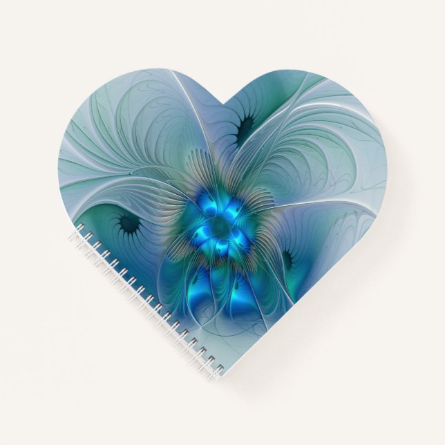 Stehende Räumlichkeiten, Abstraktes türkisfarbenes Notizbuch (Vorderseite)