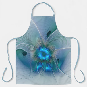 Stehende Räumlichkeiten, Abstraktes türkisfarbenes Schürze