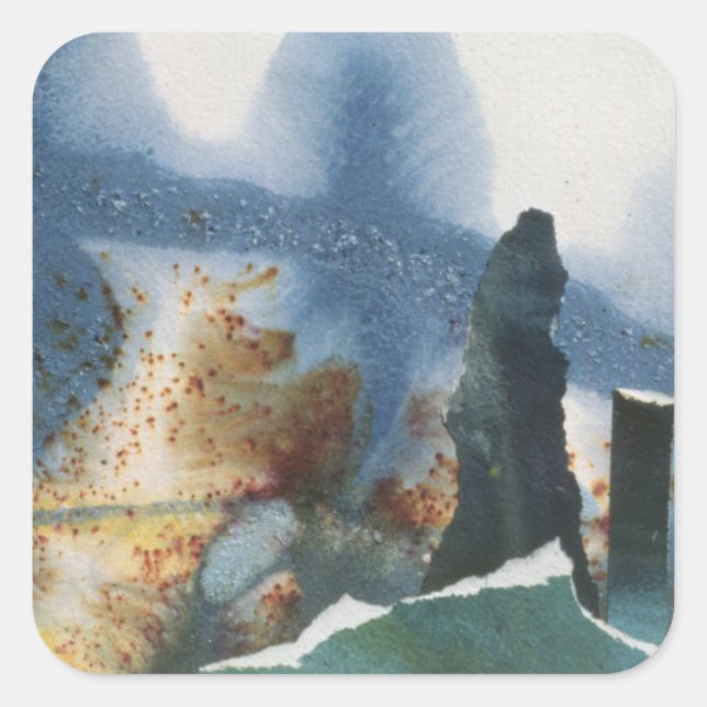 Stehende Steine Quadratischer Aufkleber (Vorderseite)