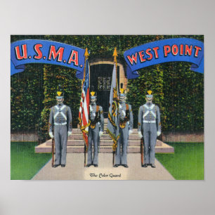 Stehende Warnmeldung des Farbschutzes Poster