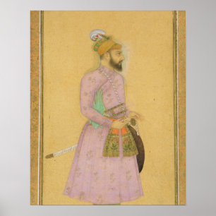 Stehende Zahl eines Mughal Prinzen, vom kleinen Poster