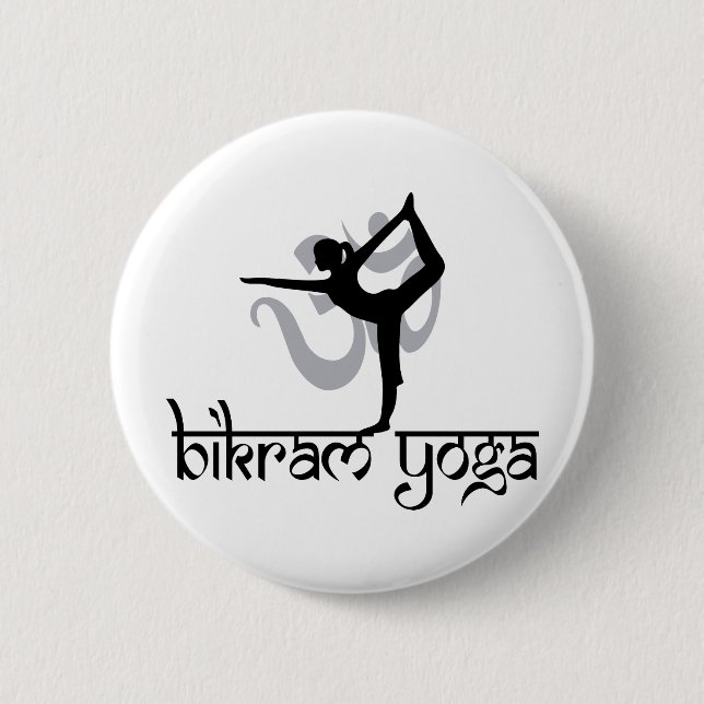 Stehender Bogen, der Pose Bikram Yoga zieht Button (Vorderseite)
