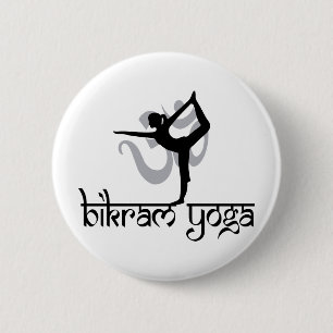 Stehender Bogen, der Pose Bikram Yoga zieht Button