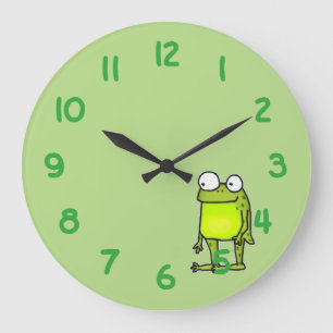 Stehender Frosch Große Wanduhr