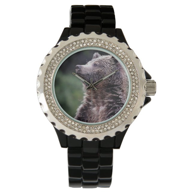 Stehender Grizzlybär Armbanduhr (Vorderseite)