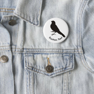 Stehender Kanarienvogel Button