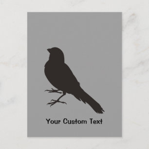 Stehender Kanarienvogel Postkarte