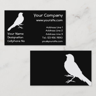 Stehender Kanarienvogel Visitenkarte