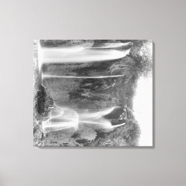 Stehender Mensch unter der Fotograf der Meeresfisc Leinwanddruck (Vorderseite)