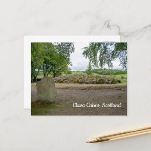 Stehender Stein bei Clava Cairns, Schottland Postkarte