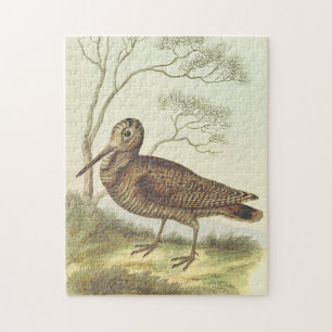 Stehender Vogel am Boden, Vintager Blick Puzzle