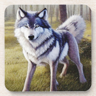 Stehender Wolf Getränkeuntersetzer