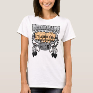 Stehendes Felsen-Wasser ist Leben-Fäuste T-Shirt