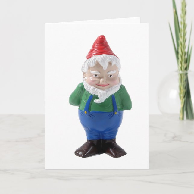 Stehendes Gnome Feiertagskarte (Vorderseite)