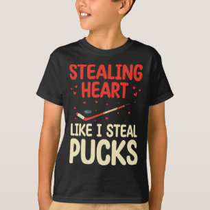 Stehle Herz wie ich Pucks stehle Lustiges Hockey-S T-Shirt