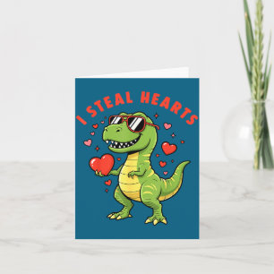 Stehlen Herzen Trex Dino Baby Junge Valentinstag K Karte