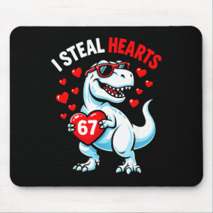 Stehlen Sie 67 Herzen Valentinstag 67 Meme 6 7 T-R Mousepad