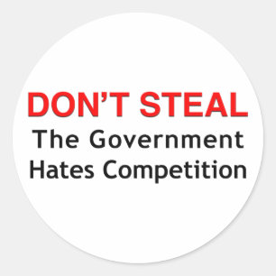Stehlen Sie nicht Runder Aufkleber