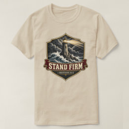 Steht fest Leuchtturm 1. Korinther 16:13 T-Shirt