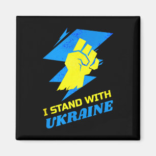 Steht mit der Ukraine-Flagge Anti-Putin Sagt Nein  Magnet