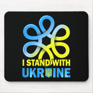 Steht mit der Ukraine-Flagge Anti-Putin Sagt Nein Mousepad