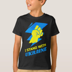 Steht mit der Ukraine-Flagge Anti-Putin Sagt Nein T-Shirt