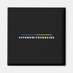 Steht mit der Ukraine-Flagge Pro-ukrainische Männe Magnet
