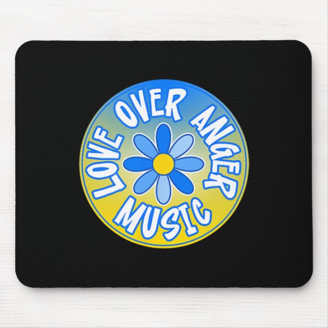 Steht mit der Ukraine Liebe über Wut Musik 3  Mousepad (Vorne)