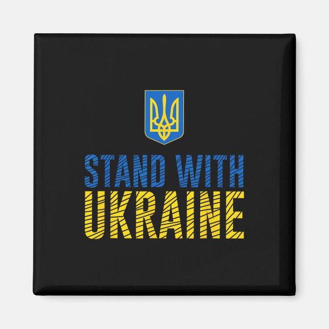Steht mit der Ukraine - Ukrainische Stärke  Magnet (Vorne)