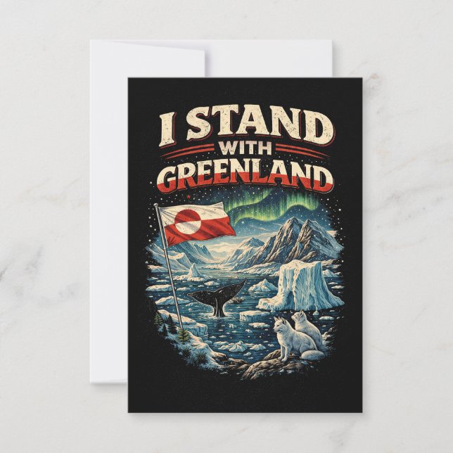 Steht mit Grönland Dankeskarte (Vorderseite)