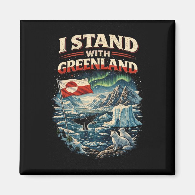 Steht mit Grönland Magnet (Vorne)