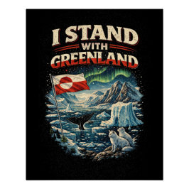 Steht mit Grönland Poster