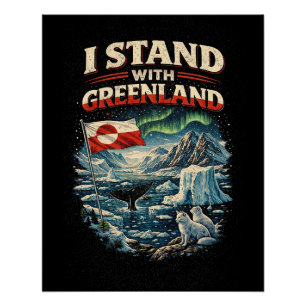 Steht mit Grönland Poster
