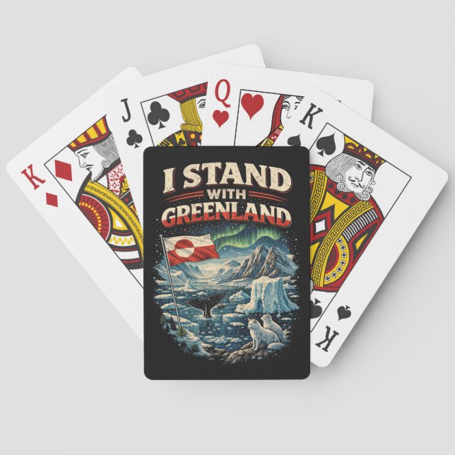 Steht mit Grönland Spielkarten (Rückseite)