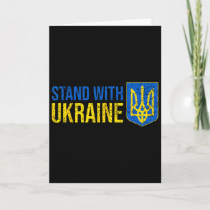 Steht mit Ukraine Ukrainische Flagge Wappen Ukr Karte